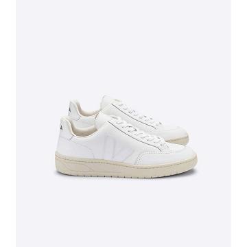 Women's Veja V-12 LEATHER Sneakers White | SG 674GSO